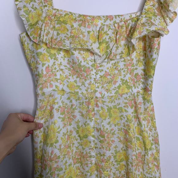 Zimmerman Goldie Ruffle Floral Midi Dress Women’s size 3 or US 8 - Picture 10 of 16